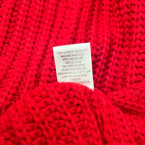 (NWT) Modamix Women's Red Cowl Neck Zip Front Long Sleeve Sweater Plus Size 2X - Picture 9 of 9